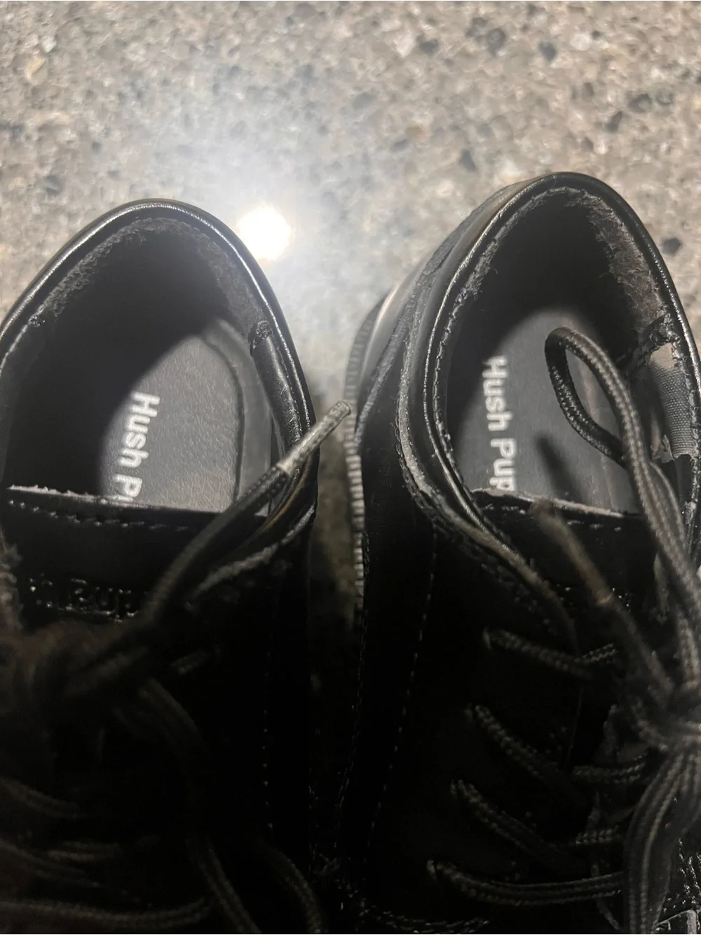 Boys Black Leather Casual Lace-Up Shoes size 13